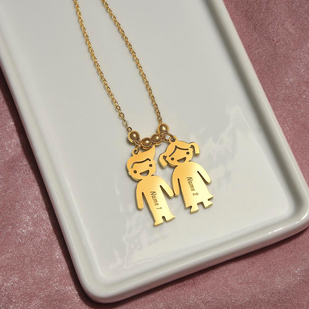 Mom | Thank you for being the best mother in the world - Kid Charm Necklace