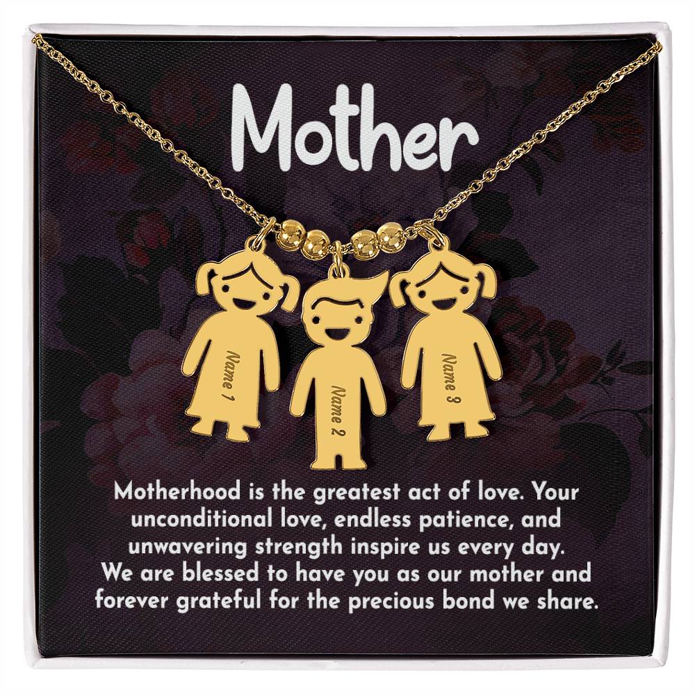 Mother | Motherhood is the greatest act of love - Kid Charm Necklace