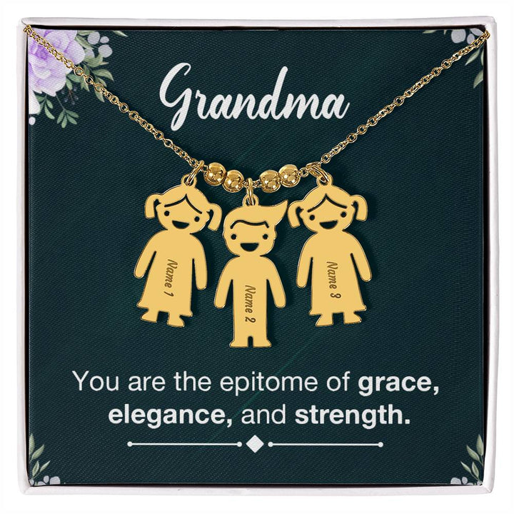 Grandma | You are the epitome of grace, elegance and strength - Kid Charm Necklace