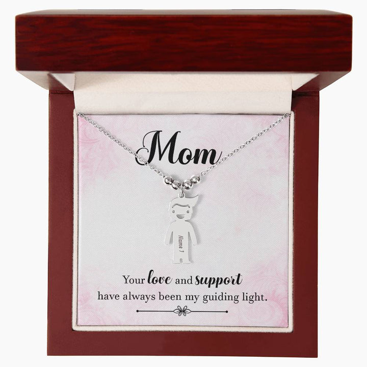 Mom | Your love and support have always been my guiding light - Kid Charm Necklace