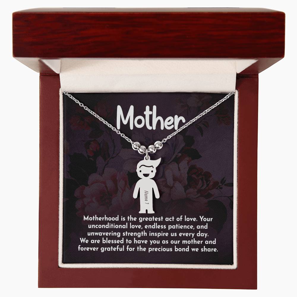 Mother | Motherhood is the greatest act of love - Kid Charm Necklace