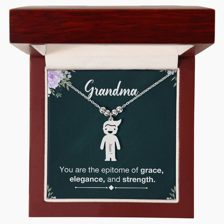 Grandma | You are the epitome of grace, elegance and strength - Kid Charm Necklace