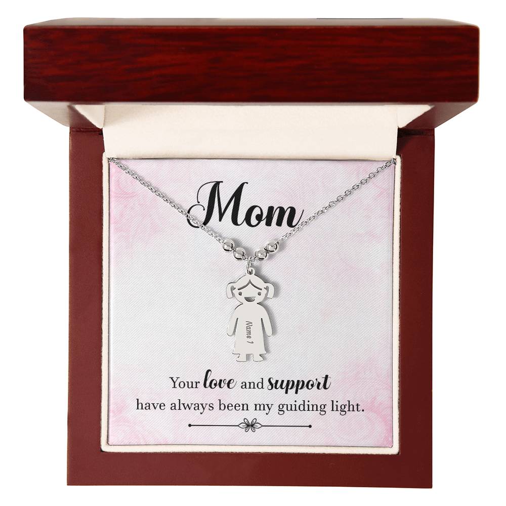 Mom | Your love and support have always been my guiding light - Kid Charm Necklace