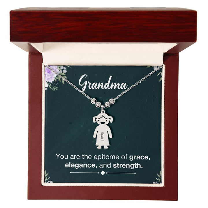 Grandma | You are the epitome of grace, elegance and strength - Kid Charm Necklace