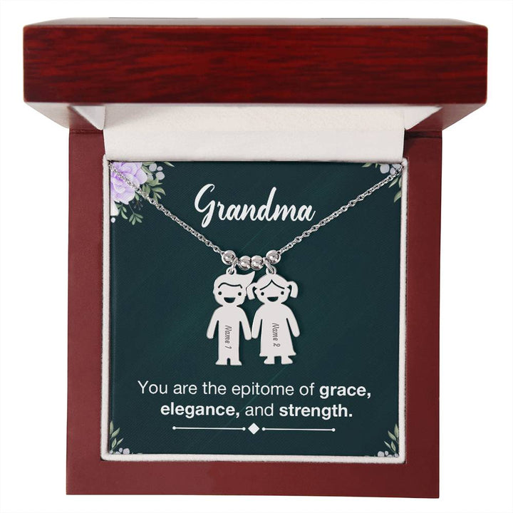 Grandma | You are the epitome of grace, elegance and strength - Kid Charm Necklace