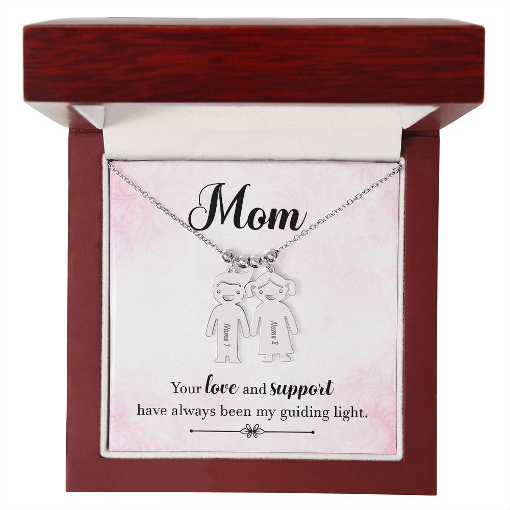 Mom | Your love and support have always been my guiding light - Kid Charm Necklace