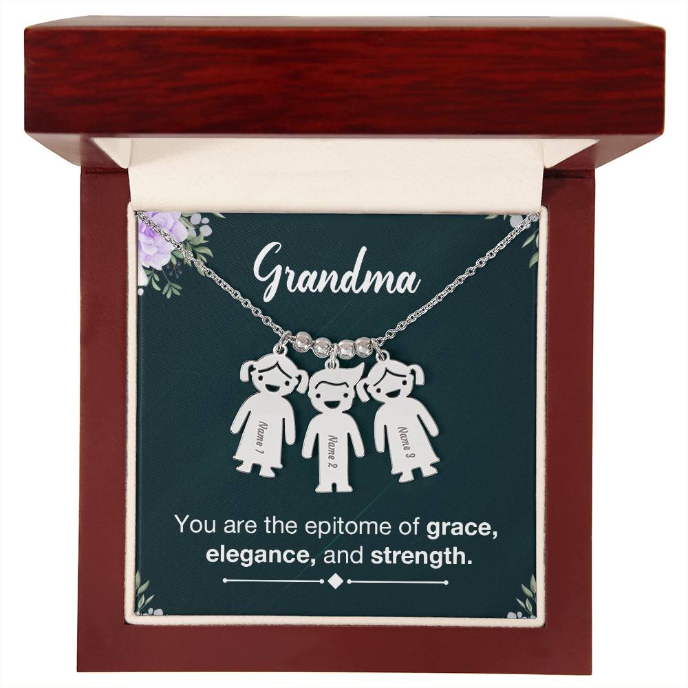 Grandma | You are the epitome of grace, elegance and strength - Kid Charm Necklace