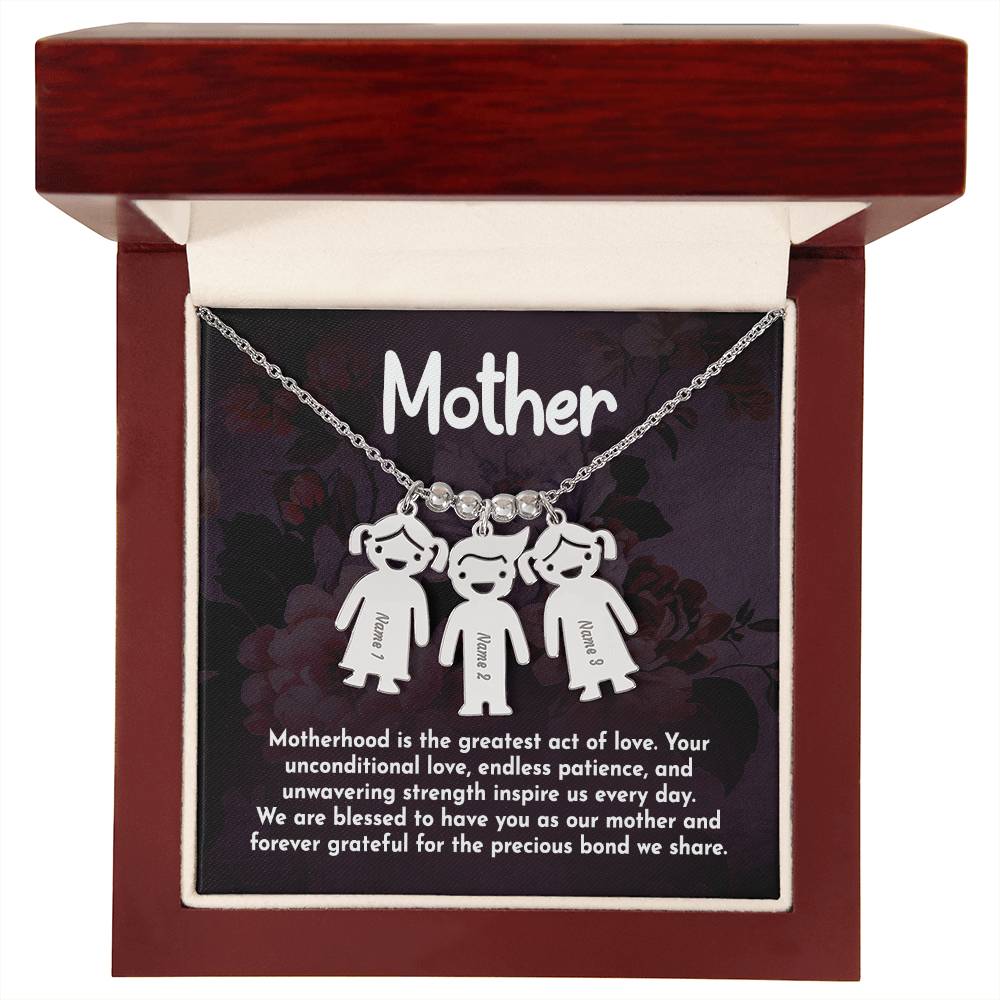 Mother | Motherhood is the greatest act of love - Kid Charm Necklace