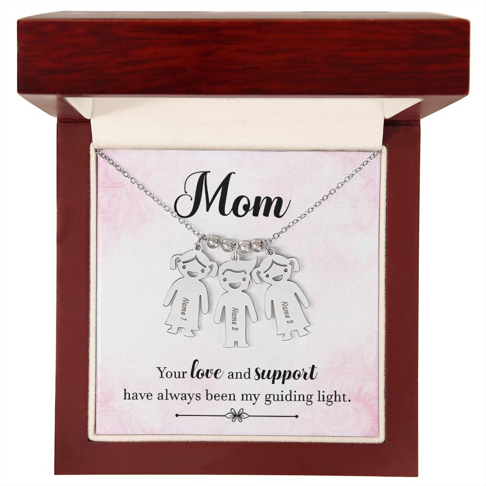 Mom | Your love and support have always been my guiding light - Kid Charm Necklace