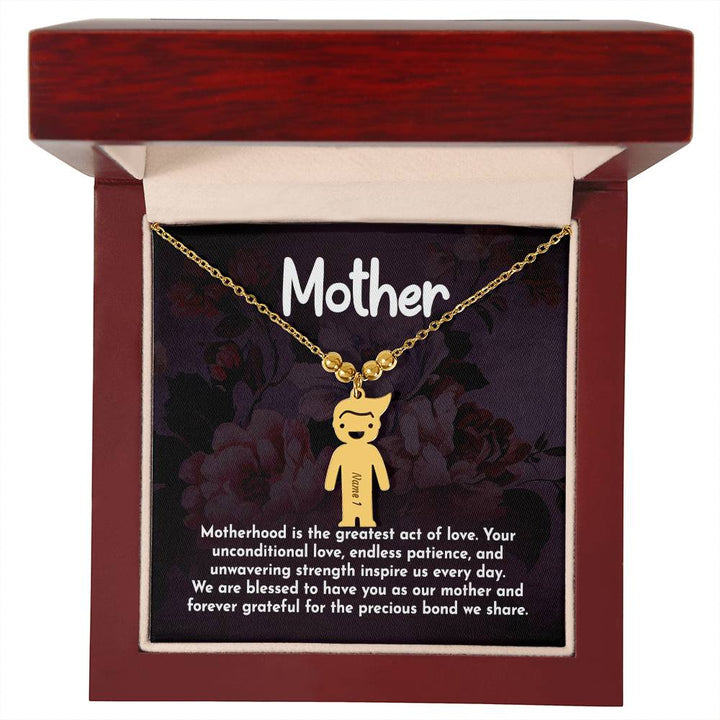 Mother | Motherhood is the greatest act of love - Kid Charm Necklace