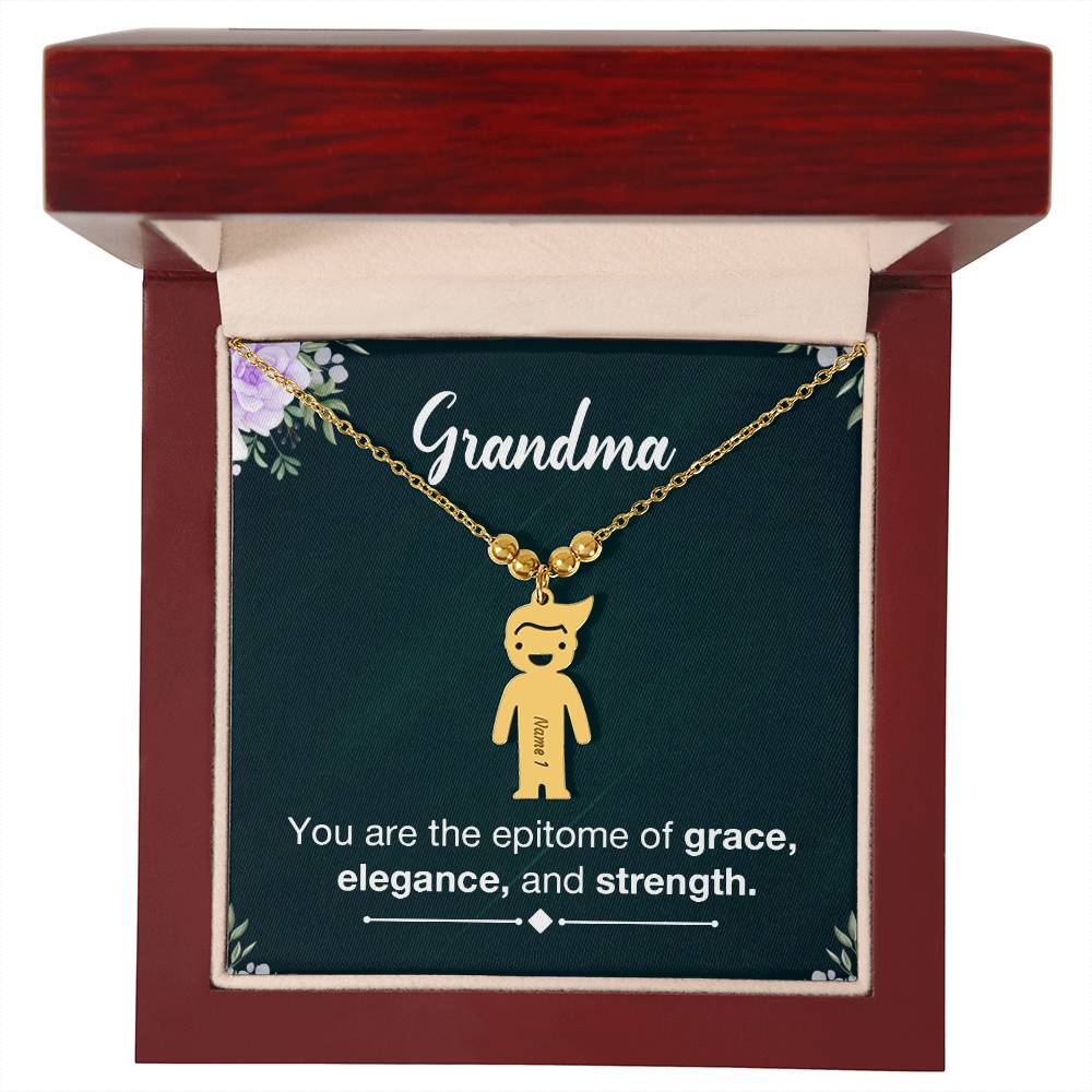 Grandma | You are the epitome of grace, elegance and strength - Kid Charm Necklace