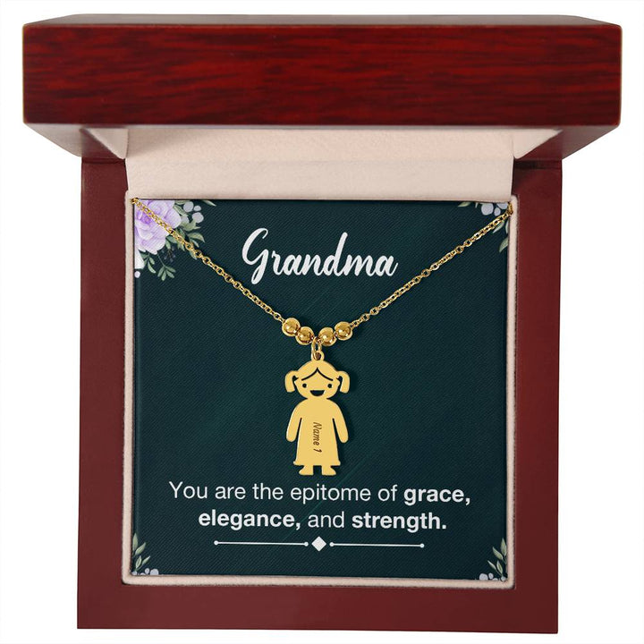 Grandma | You are the epitome of grace, elegance and strength - Kid Charm Necklace