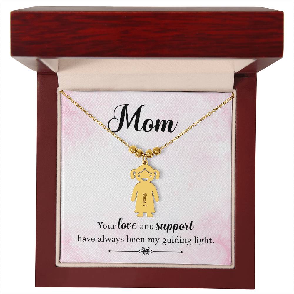 Mom | Your love and support have always been my guiding light - Kid Charm Necklace