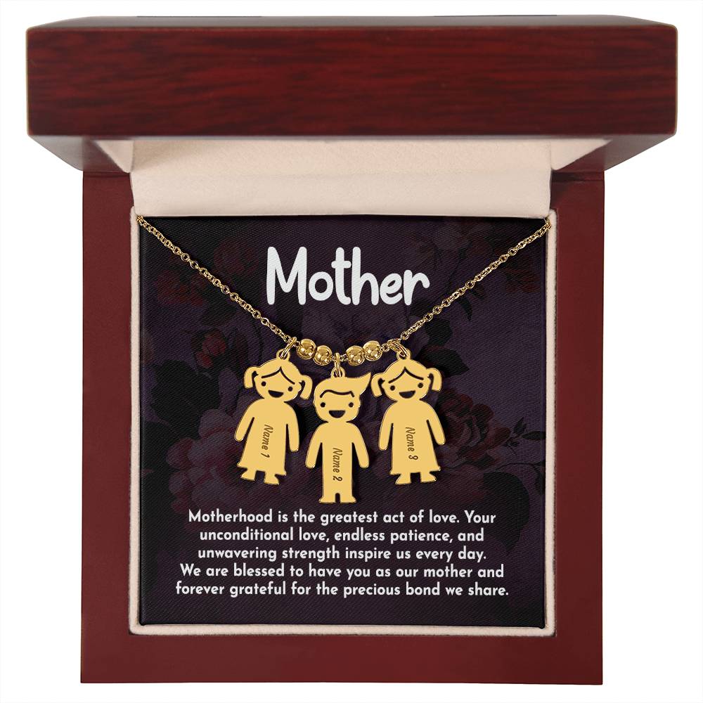 Mother | Motherhood is the greatest act of love - Kid Charm Necklace