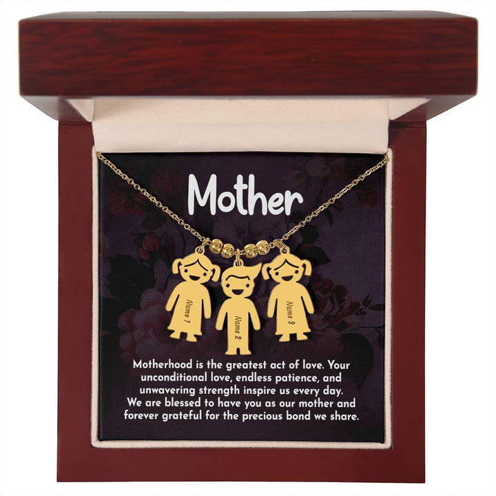 Mother | Motherhood is the greatest act of love - Kid Charm Necklace