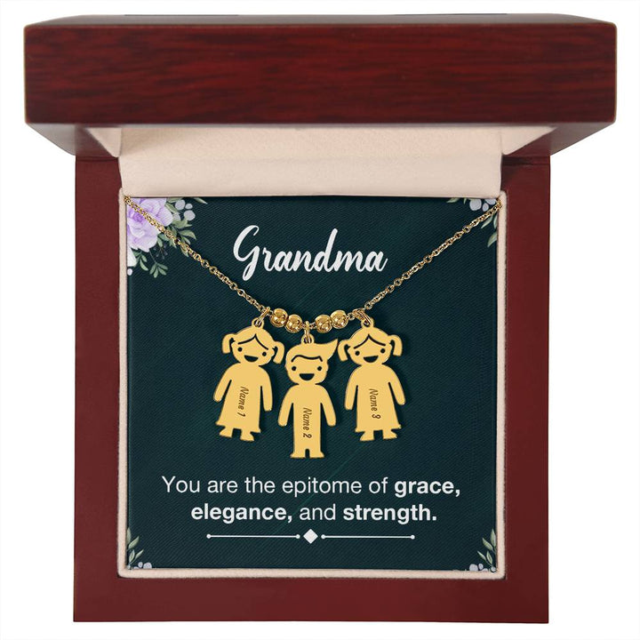 Grandma | You are the epitome of grace, elegance and strength - Kid Charm Necklace