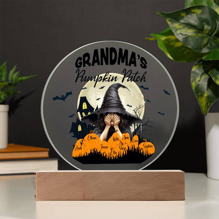 Grandma's Pumpkin Patch - Acrylic Circle Plaque