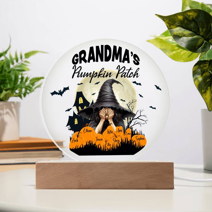 Grandma's Pumpkin Patch - Acrylic Circle Plaque