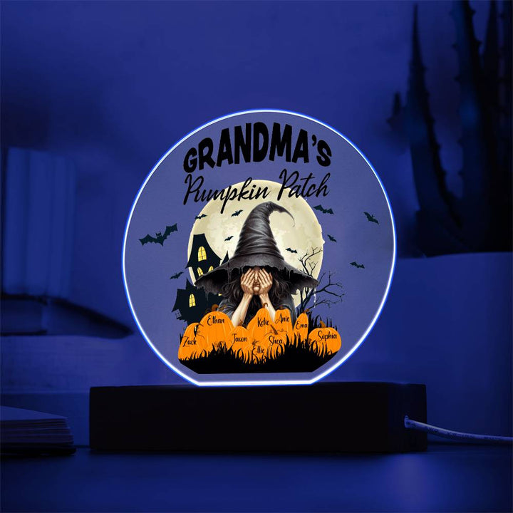 Grandma's Pumpkin Patch - Acrylic Circle Plaque