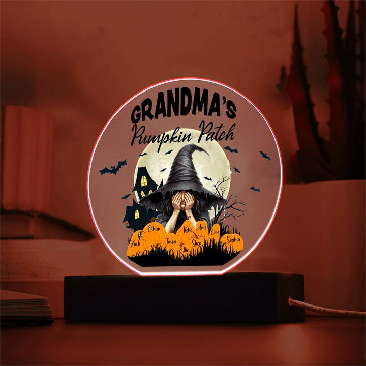 Grandma's Pumpkin Patch - Acrylic Circle Plaque