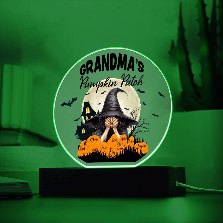 Grandma's Pumpkin Patch - Acrylic Circle Plaque