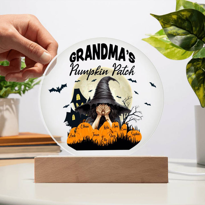 Grandma's Pumpkin Patch - Acrylic Circle Plaque