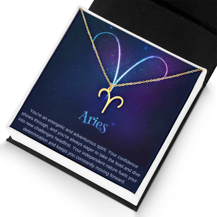 Aries | You're an energetic and adventurous spirit - Zodiac Name Necklace