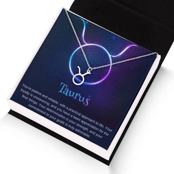 Taurus | You're patient and reliable, with a practical approach to life - Zodiac Name Necklace