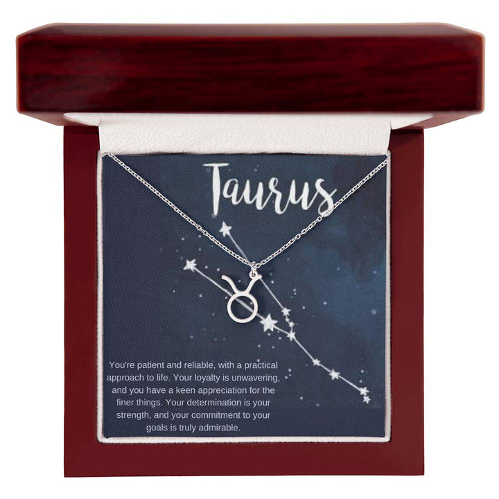 Taurus | You're patient and reliable, with a practical approach to life - Zodiac Name Necklace