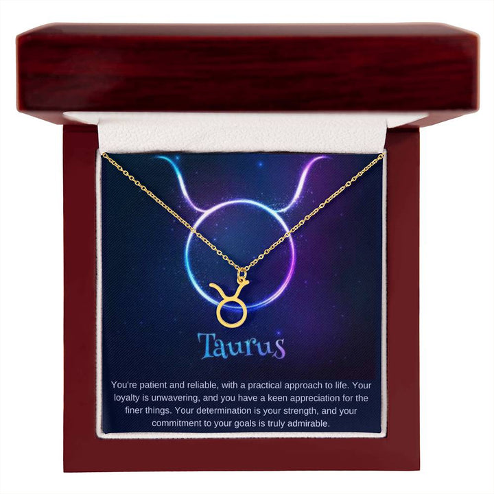 Taurus | You're patient and reliable, with a practical approach to life - Zodiac Name Necklace