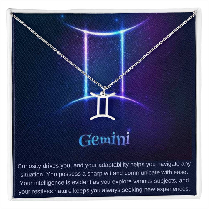 Gemini | Curiosity drives you, and your adaptability helps you navigate any situation - Zodiac Name Necklace