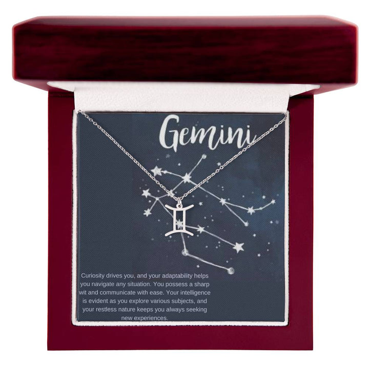 Gemini | Curiosity drives you, and your adaptability helps you navigate any situation - Zodiac Name Necklace