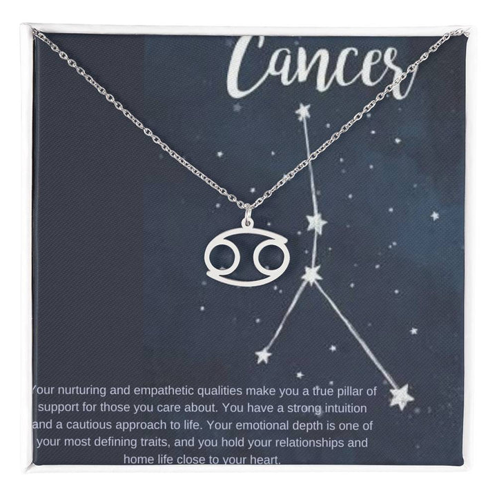 Cancer | Your nurturing and empathetic qualities make you a true pillar of support for those you care about - Zodiac Name Necklace