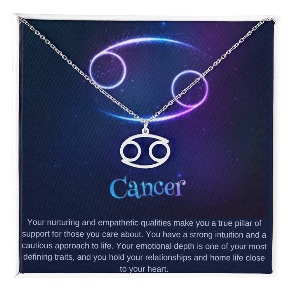 Cancer | Your nurturing and empathetic qualities make you a true pillar of support for those you care about - Zodiac Name Necklace