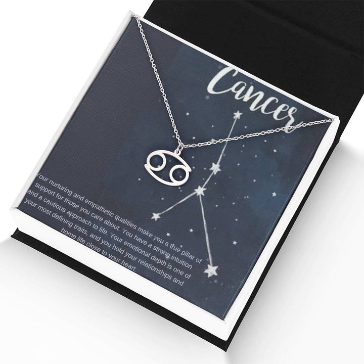 Cancer | Your nurturing and empathetic qualities make you a true pillar of support for those you care about - Zodiac Name Necklace