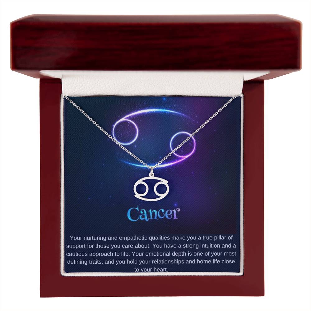 Cancer | Your nurturing and empathetic qualities make you a true pillar of support for those you care about - Zodiac Name Necklace