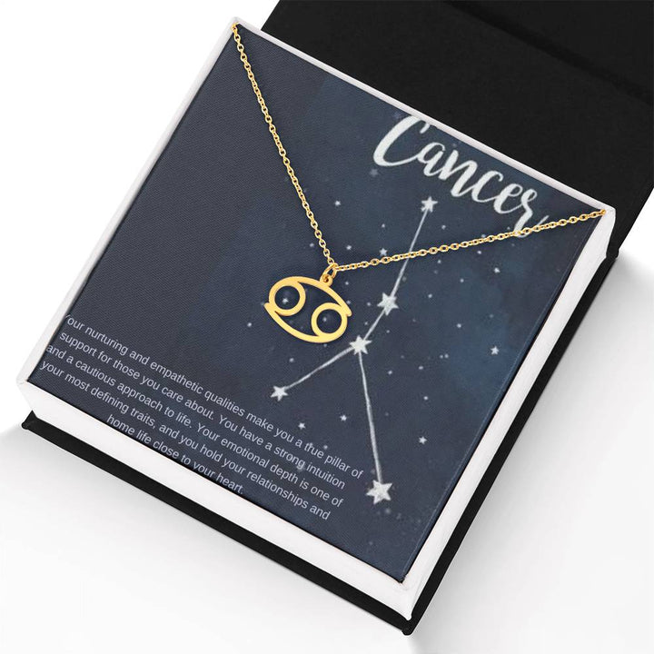 Cancer | Your nurturing and empathetic qualities make you a true pillar of support for those you care about - Zodiac Name Necklace