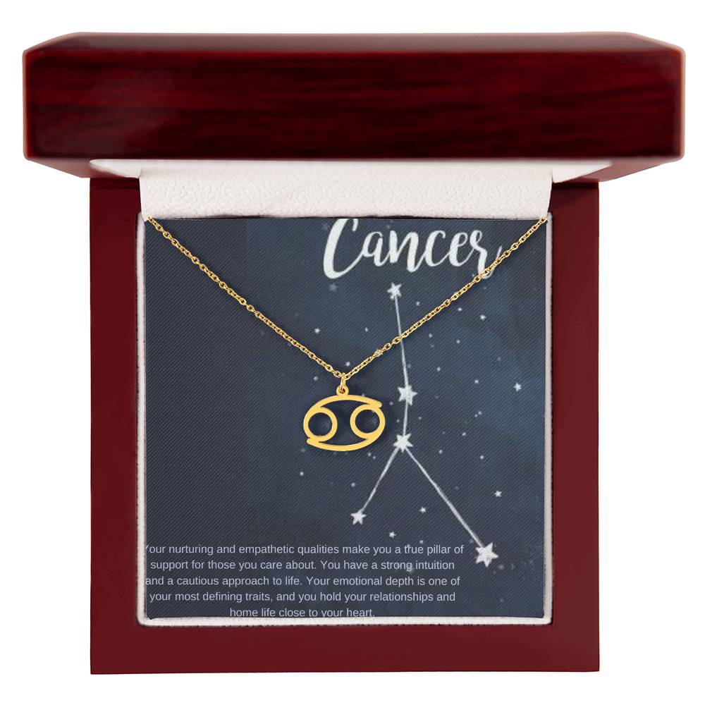 Cancer | Your nurturing and empathetic qualities make you a true pillar of support for those you care about - Zodiac Name Necklace