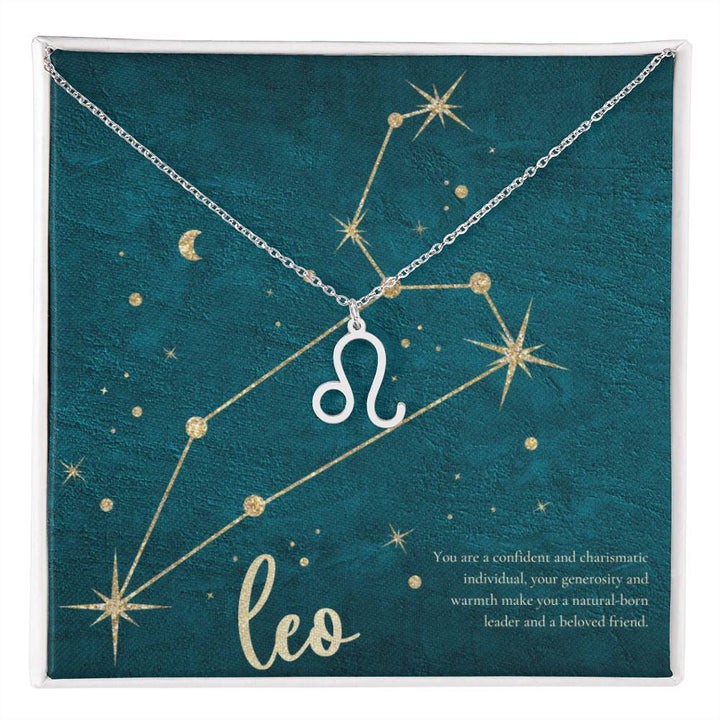 Leo | You are a confident and charismatic individual, your generosity and warmth make you a natural-born leader and a beloved friend. - Zodiac Name Necklace