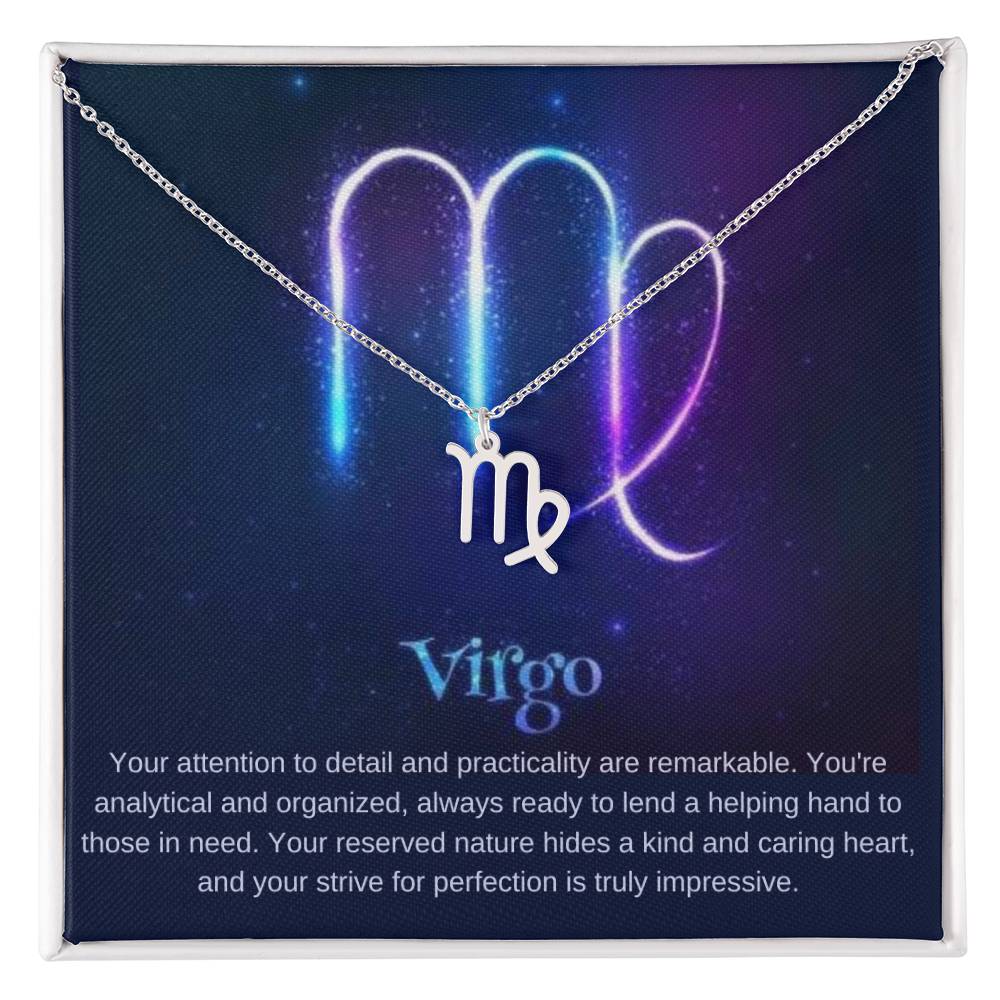 Virgo | Your attention to detail and practicality are remarkable - Zodiac Name Necklace