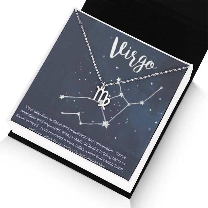 Virgo | Your attention to detail and practicality are remarkable - Zodiac Name Necklace