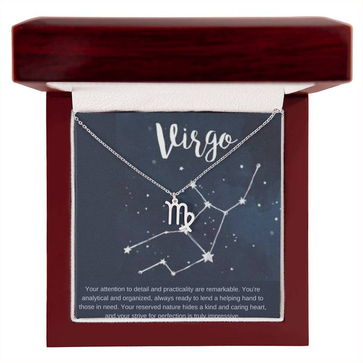 Virgo | Your attention to detail and practicality are remarkable - Zodiac Name Necklace