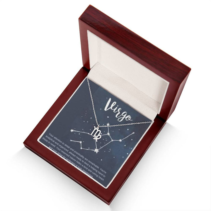 Virgo | Your attention to detail and practicality are remarkable - Zodiac Name Necklace