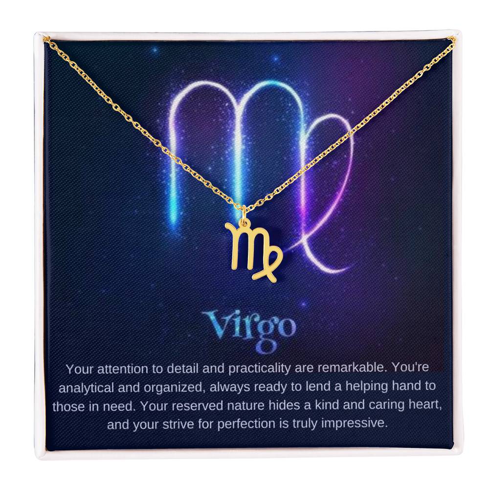 Virgo | Your attention to detail and practicality are remarkable - Zodiac Name Necklace