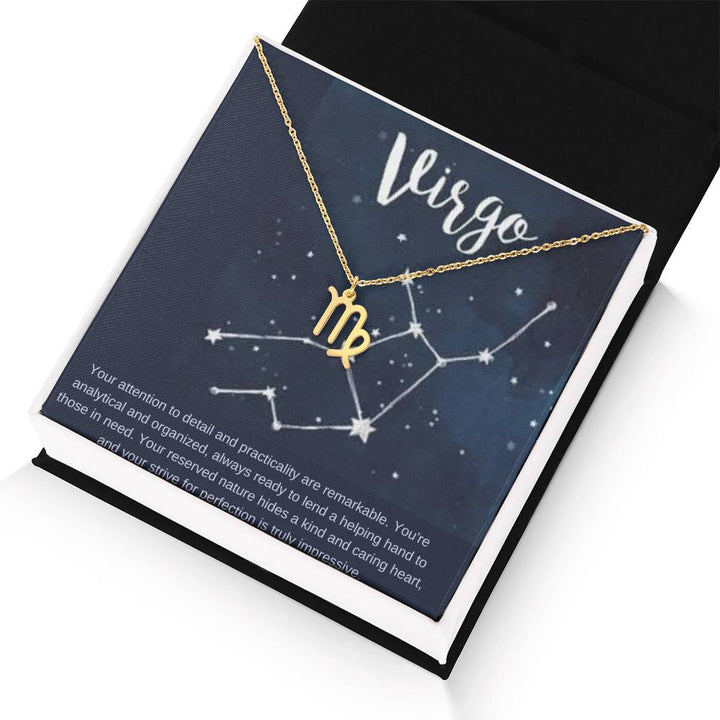 Virgo | Your attention to detail and practicality are remarkable - Zodiac Name Necklace