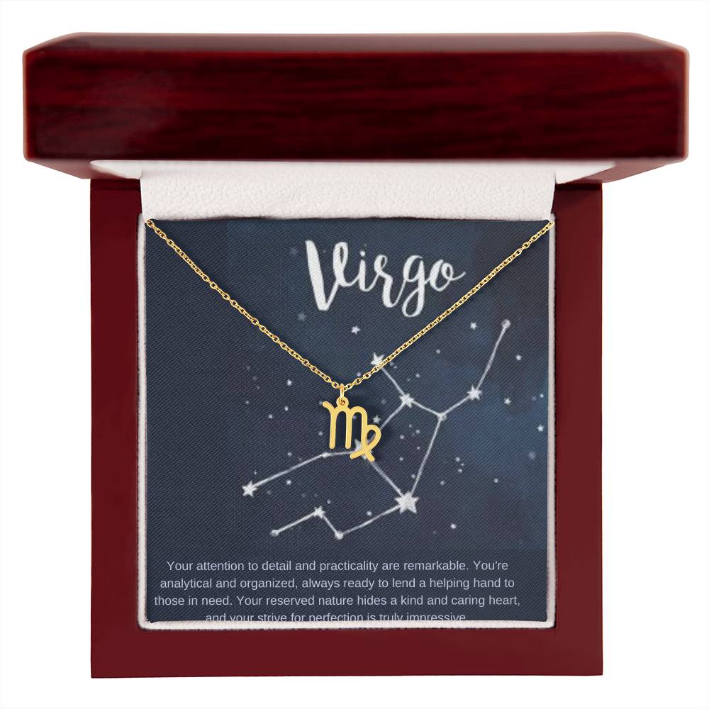 Virgo | Your attention to detail and practicality are remarkable - Zodiac Name Necklace