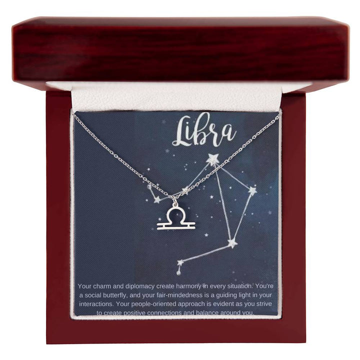 Libra | Your charm and diplomacy create harmony in every situation - Zodiac Name Necklace