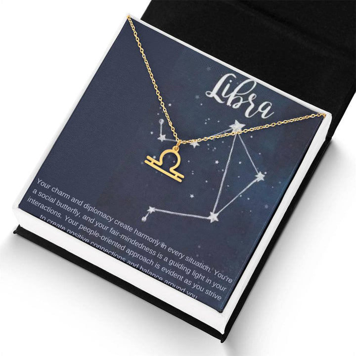 Libra | Your charm and diplomacy create harmony in every situation - Zodiac Name Necklace