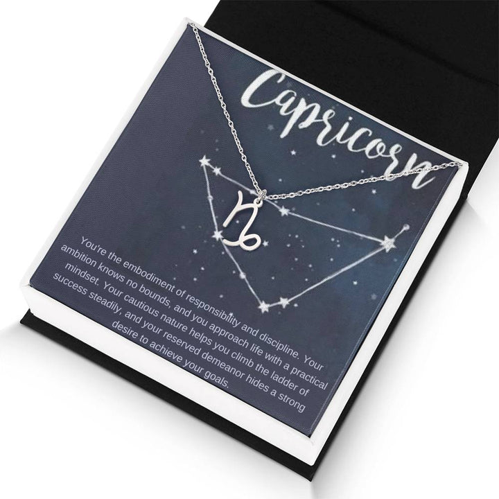 Capricorn | You're the embodiment of responsibility and discipline - Zodiac Name Necklace