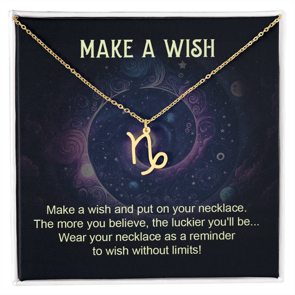 Make A Wish | Make a wish and put on your necklace - Zodiac Name Necklace